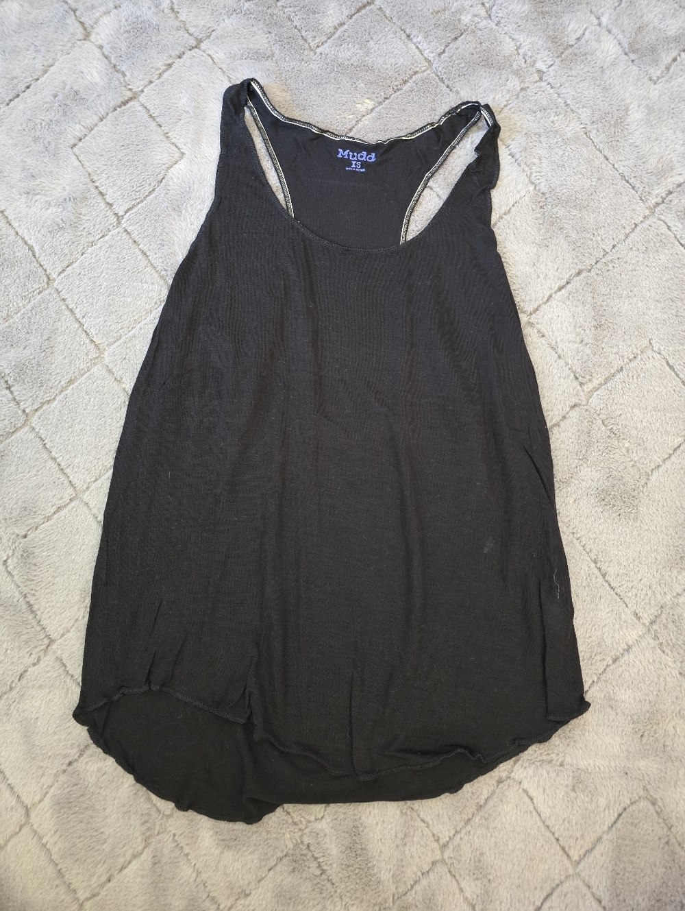Mudd Black Racerback Tank Top with Contrast Trim